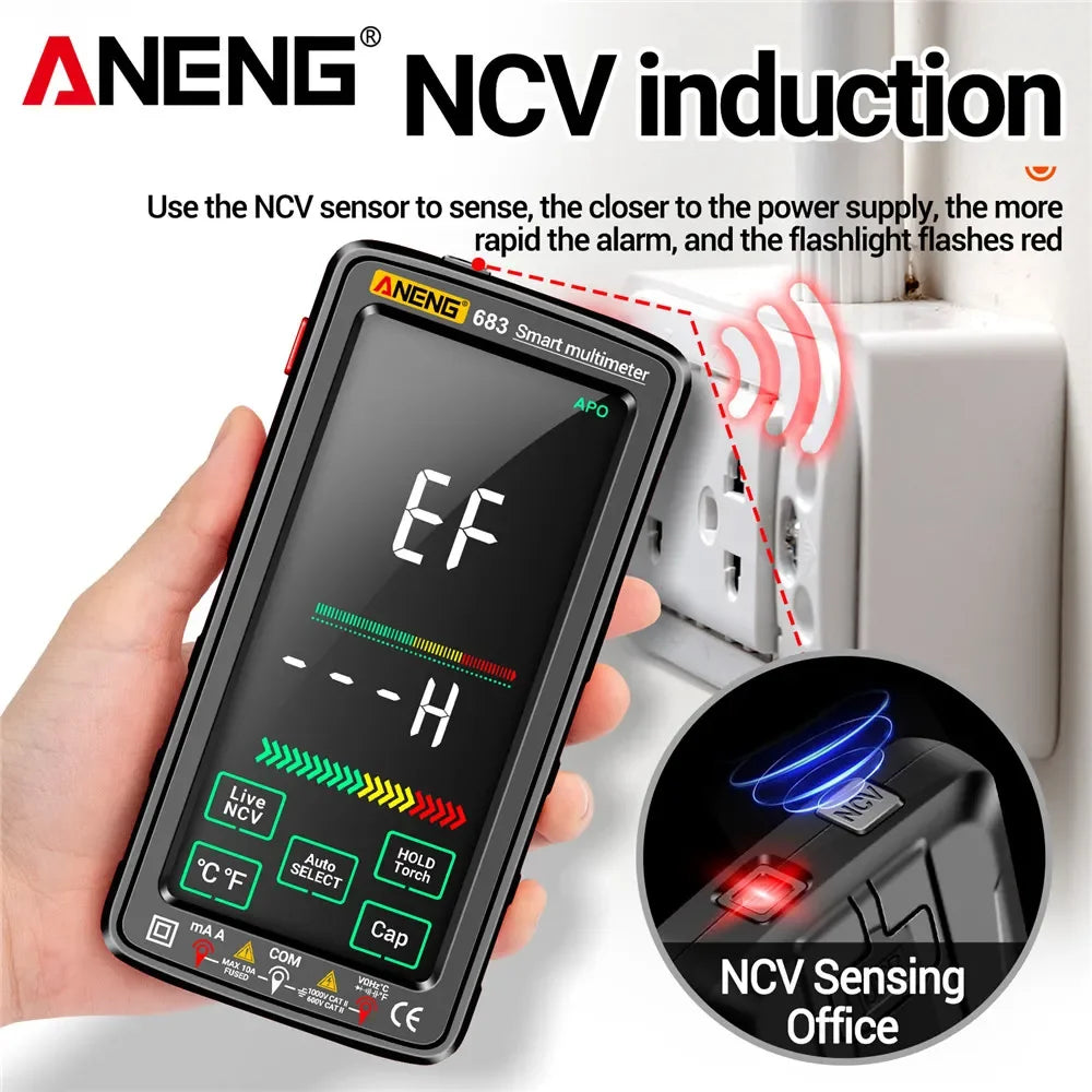 ANENG 683 Pro Digital Multimeter High-end Touch 6000 Counts Rechargeable DC Voltage Tester Current MeterOhm Diode Measuring tool