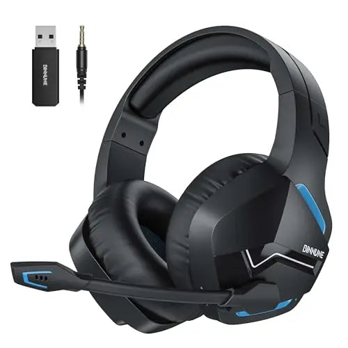 BINNUNE BW01 Wireless Gaming Headset  for PC PS4 PS5 Playstation 4 5, 2.4G Wireless Bluetooth USB Gamer Headphones with Mic