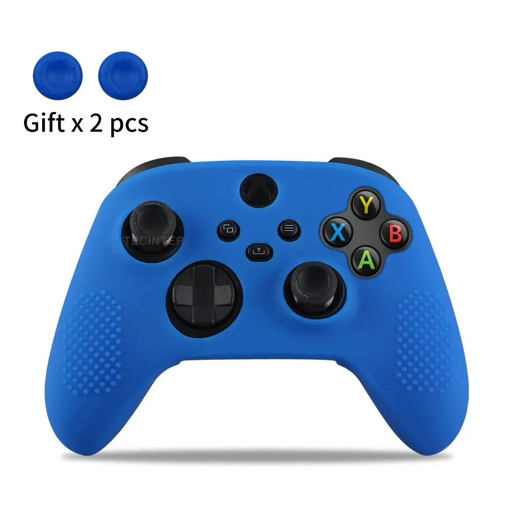 Soft Silicone Case For Xbox Series X/S Controller Protective Skin Gamepad Accessories Thumb Grips Caps Joystick Cover Shell