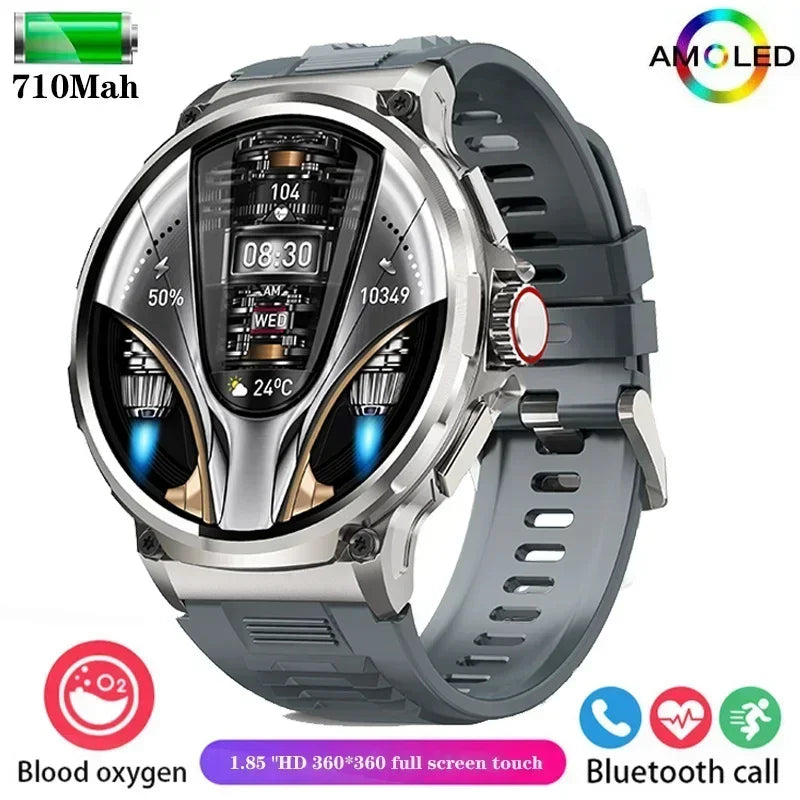 Smartwatch 1.85-inch ultra HD smartwatch, GPS track, HD Bluetooth call; 710 mah large battery 400+ dial, suitable for Huawei