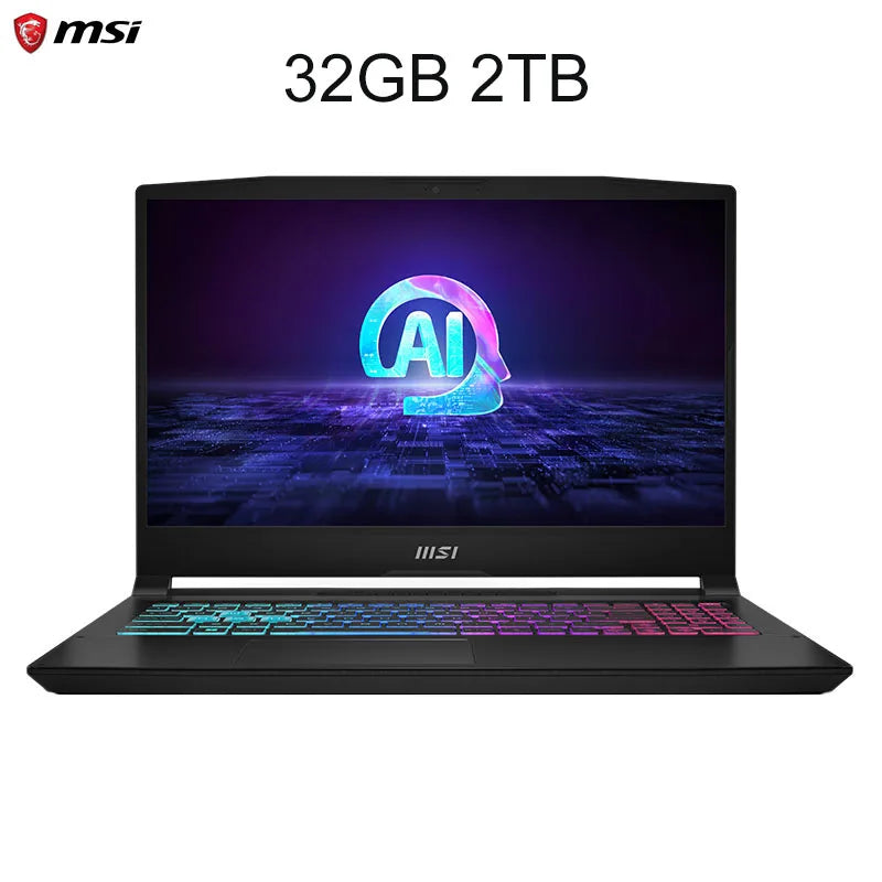 2024 MSI Katana A17 AI Laptop 17.3 Inch 2.5K QHD 240Hz IPS Screen Netbook AMD Ryzen R9-8945HS 16GB 1TB RTX4060 Gaming Notebook