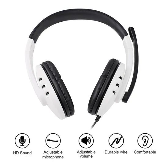 Wired headset 3.5mm head-mounted gaming headset with microphone for ps5/PS4/Switch/ONE/PC general laptop computer tablet