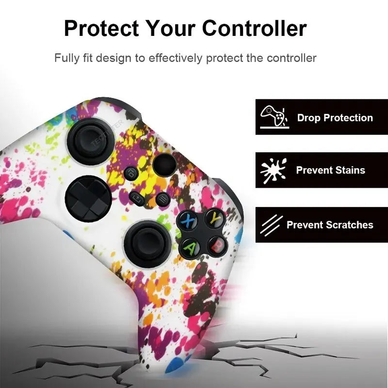 Soft Silicone Case For Xbox Series X/S Controller Protective Skin Gamepad Accessories Thumb Grips Caps Joystick Cover Shell