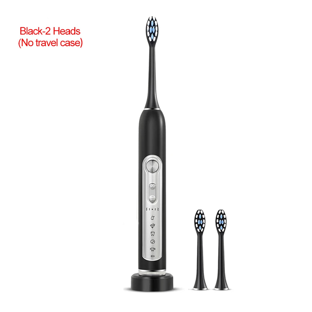 SUBORT Super Sonic Electric Toothbrushes for Adults Kid Smart Timer Whitening Toothbrush IPX7 Waterproof Replaceable Heads Set