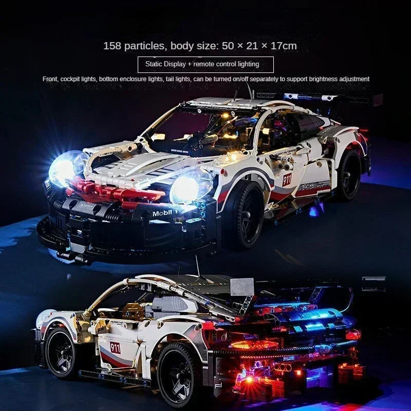 New 1580 Pcs Technical Classic Super Racing Car Building Blocks Model Bricks Vehicl Toy For Kids Birthday Gift Brain Game Toy