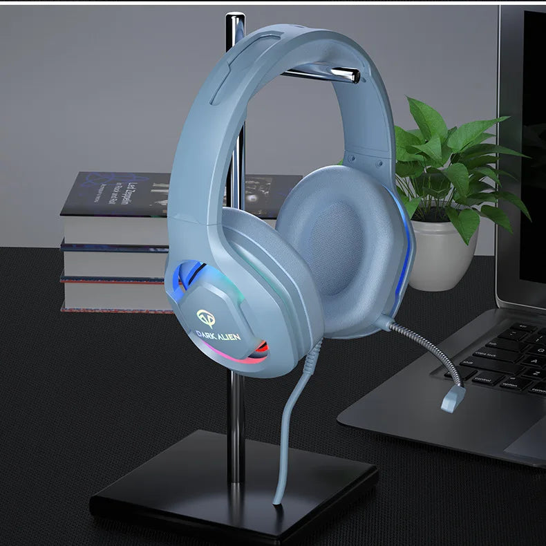 New  RGB Gaming Headset with Mic Over-Ear Headphones 7.1 Surround Sound PC PS4 PS5 3 EQ Options Game Movie Music