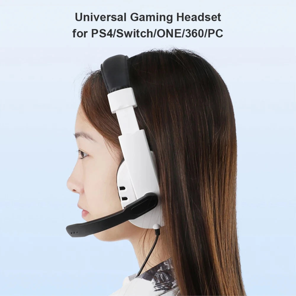 Wired headset 3.5mm head-mounted gaming headset with microphone for ps5/PS4/Switch/ONE/PC general laptop computer tablet