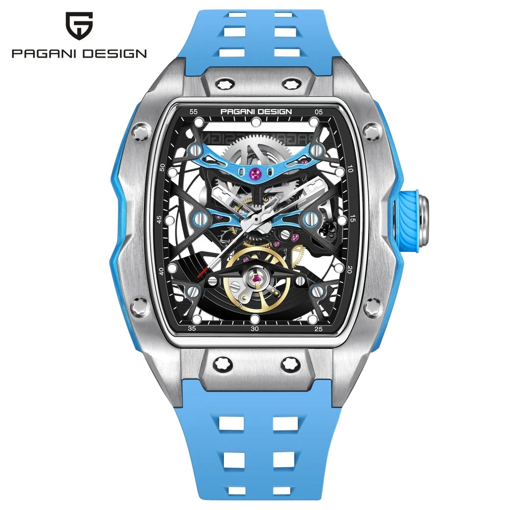 PAGANI DESIGN 2024 42MM New Alien Hollow Back Transparent Movement Luxury Men Watch Sapphire Glass Automatic Men Watches For Men