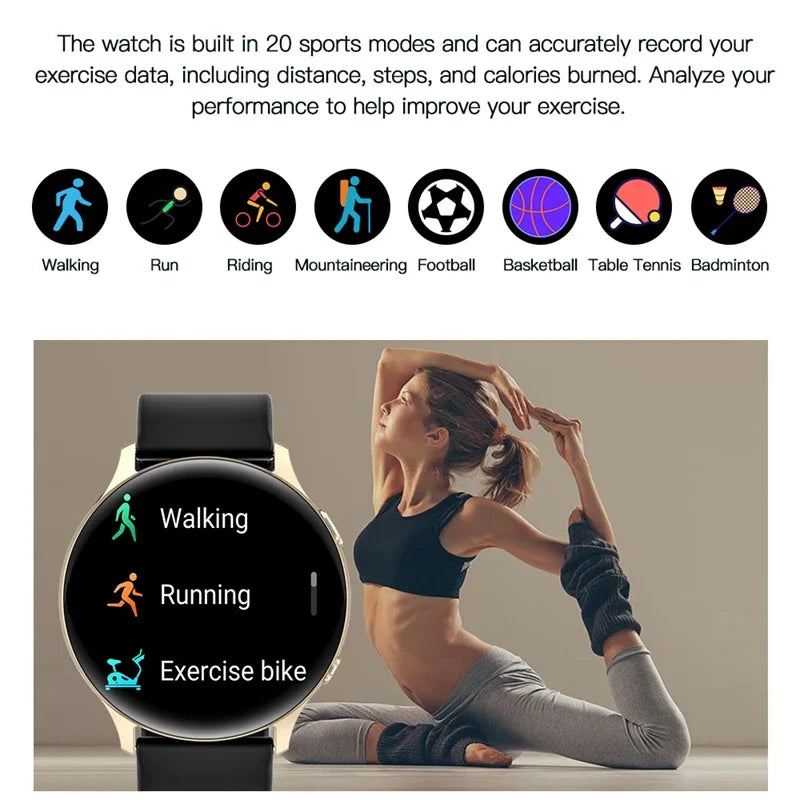 New Bluetooth Call Smart Watch Women Sports Fitness Tracker Waterproof 2025 Smartwatch Large HD Screen For Huawei Phone