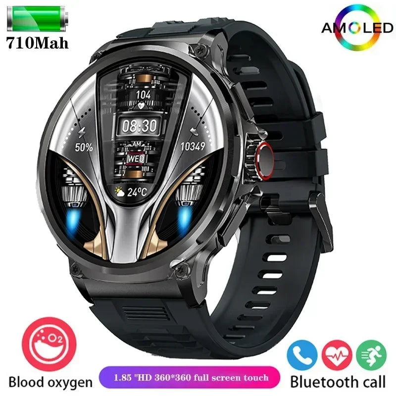 Smartwatch 1.85-inch ultra HD smartwatch, GPS track, HD Bluetooth call; 710 mah large battery 400+ dial, suitable for Huawei