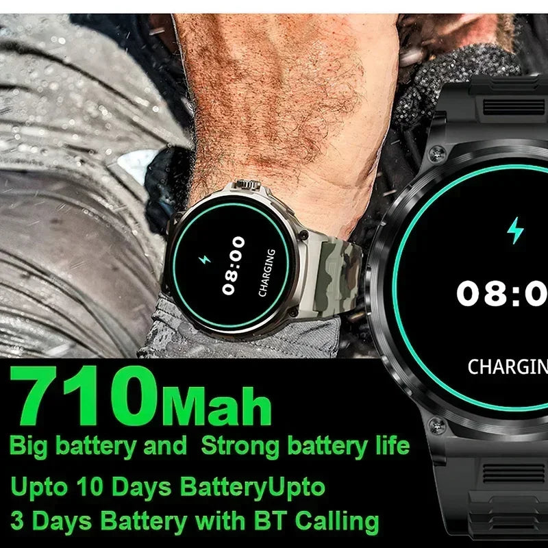 Smartwatch 1.85-inch ultra HD smartwatch, GPS track, HD Bluetooth call; 710 mah large battery 400+ dial, suitable for Huawei