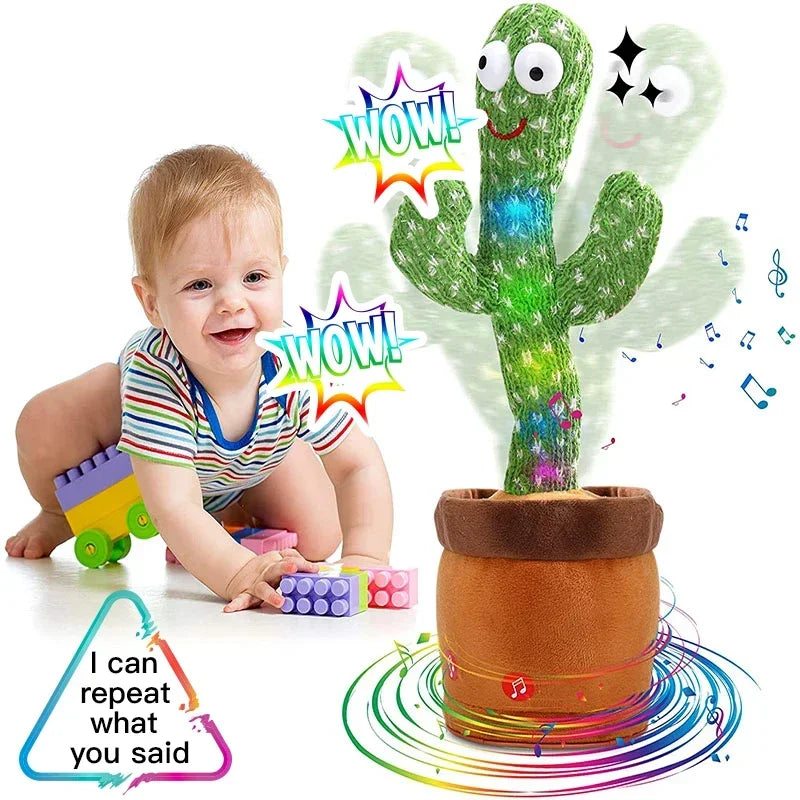 Kids Dancing Talking Intelligent Cactus Interactive Learning and Musical Toy for Kids To Dance Record and Speak with Fun