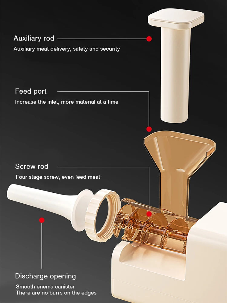 New Electric Sausage Machine for Household and Commercial Use, Fully Automatic Tool Sausage Machine 220V