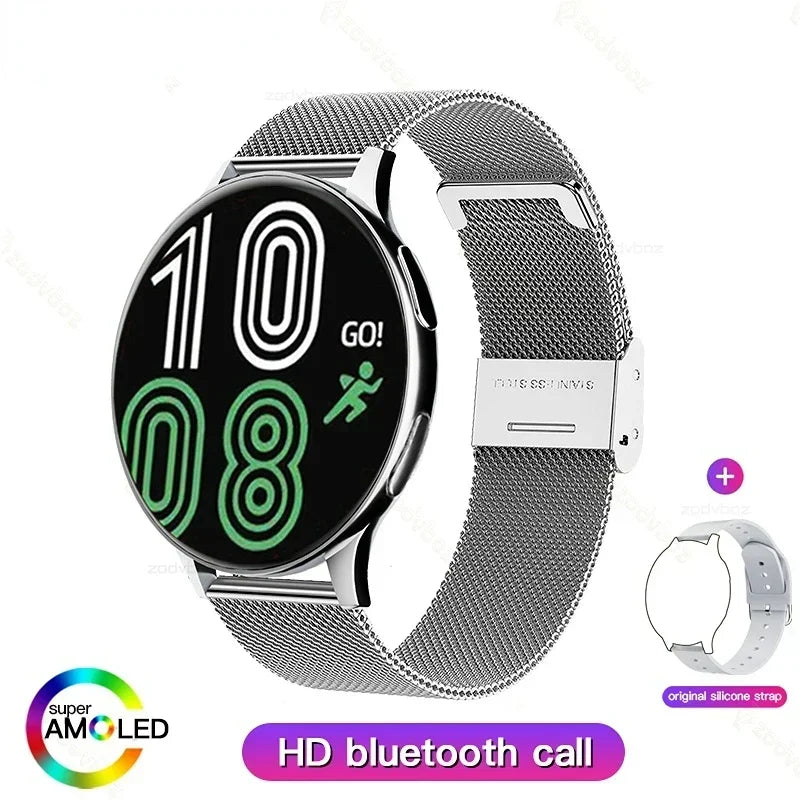 Fashion New Smart Watch Round Smartwatch Bluetooth Calls Watches Men Women Fitness Bracelet Custom Watch Face +Gift Box