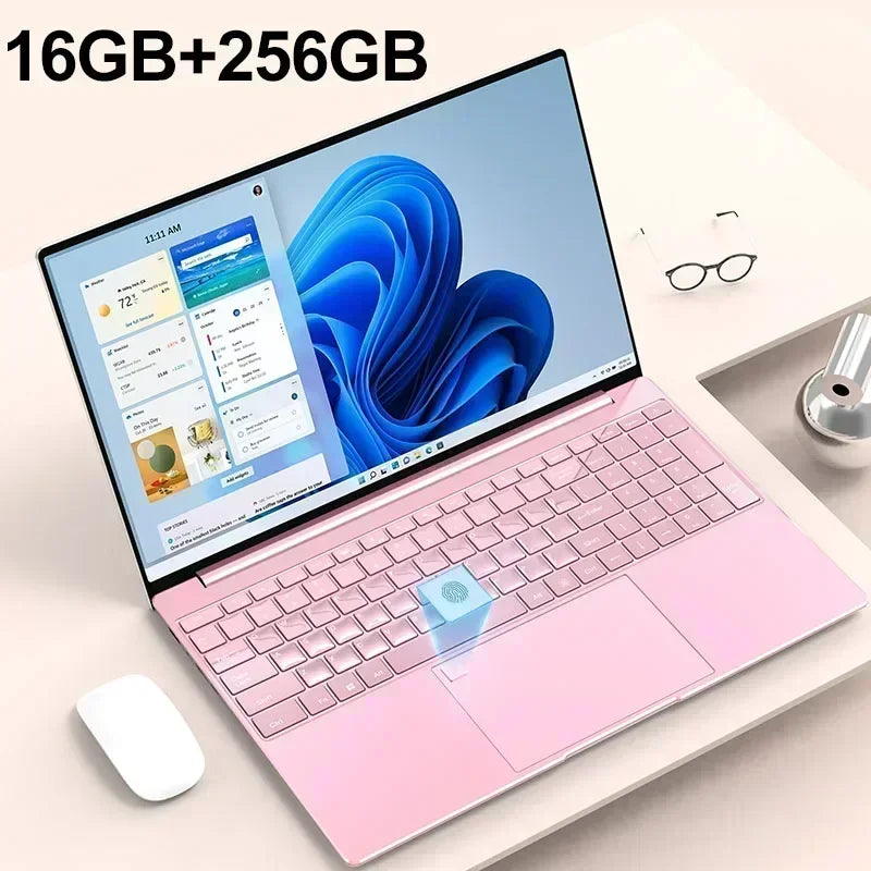 15.6" Portable Laptop 32GB Ram  Intel N5095 DDR4 2TB SSD Windows 11 Notebook Pc GamerOffice Computer with Backlit Fingerprint