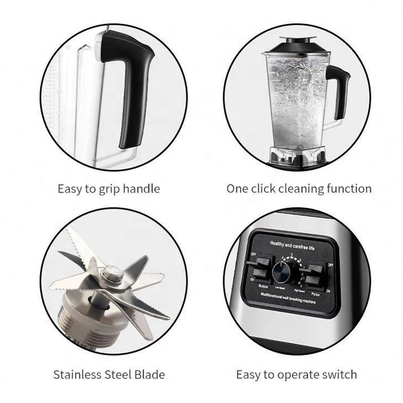 Sokany Professional 2 In 1 Immersion 2.5L Commercial Heavy Duty Food Mixer Smoothie Blender For Ice Soups Nuts Smoothie Juices