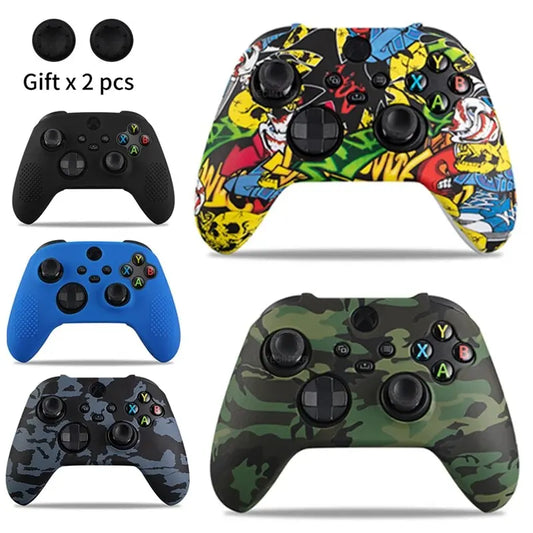 Soft Silicone Case For Xbox Series X/S Controller Protective Skin Gamepad Accessories Thumb Grips Caps Joystick Cover Shell