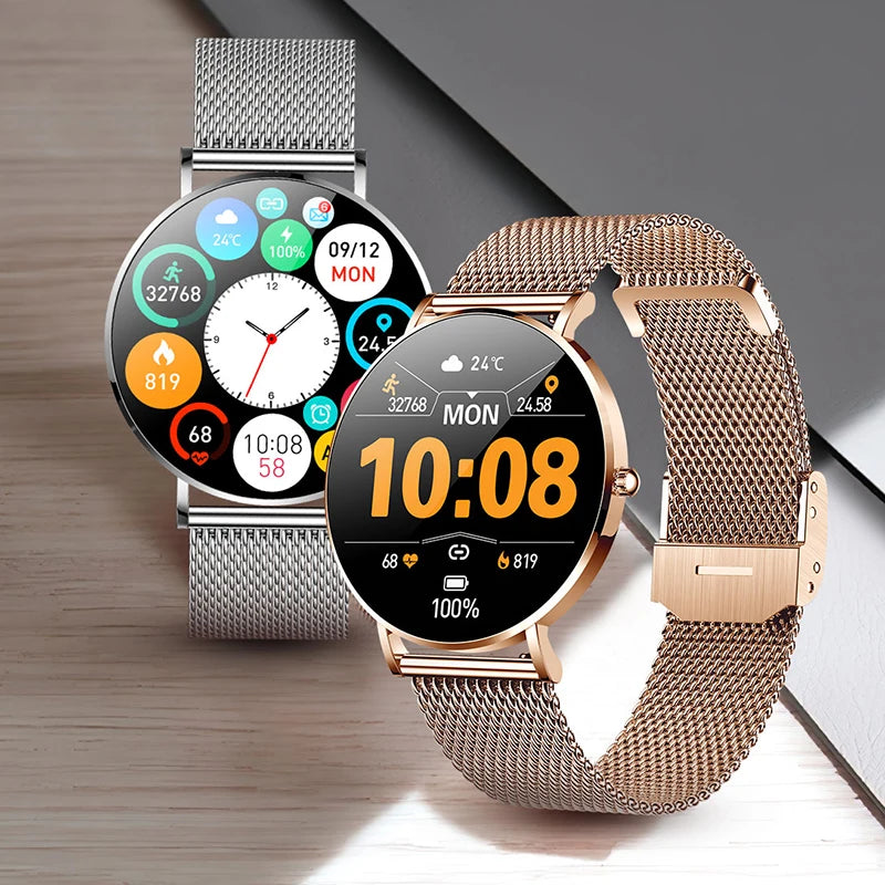 Ultrathin Smart Watch Women 1.36-inch AMOLED HD Pixel Display Always Shows Call Time Reminder Smartwatch