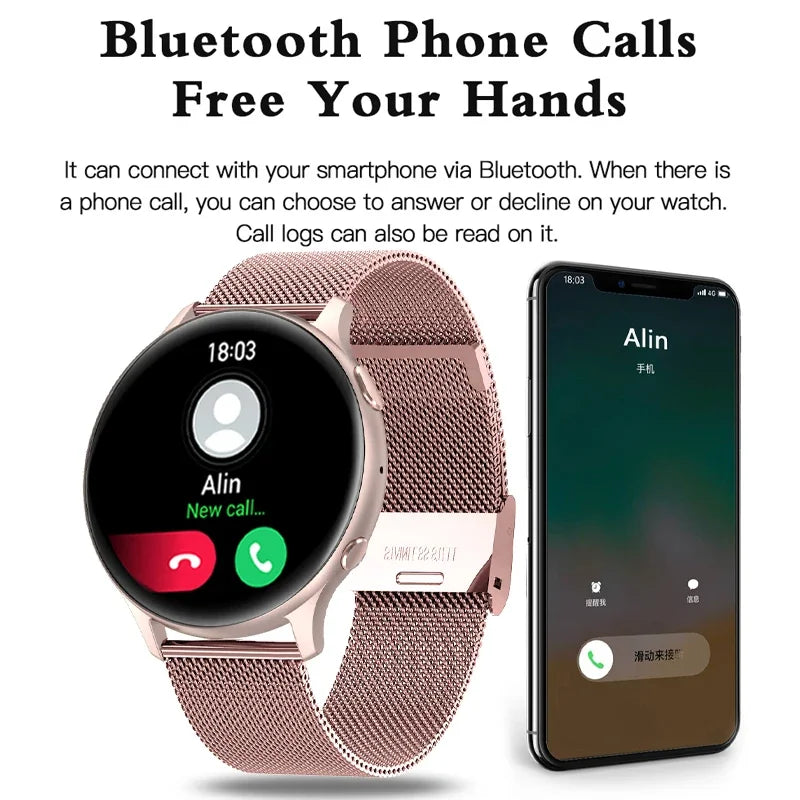 New Bluetooth Call Smart Watch Women Sports Fitness Tracker Waterproof 2025 Smartwatch Large HD Screen For Huawei Phone