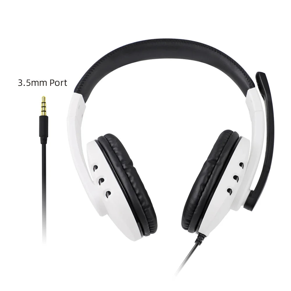 Wired headset 3.5mm head-mounted gaming headset with microphone for ps5/PS4/Switch/ONE/PC general laptop computer tablet