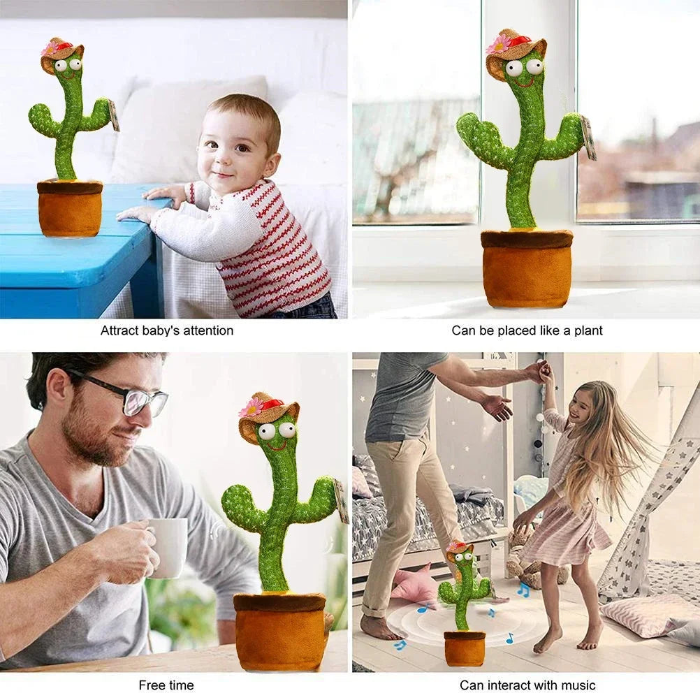 Kids Dancing Talking Intelligent Cactus Interactive Learning and Musical Toy for Kids To Dance Record and Speak with Fun