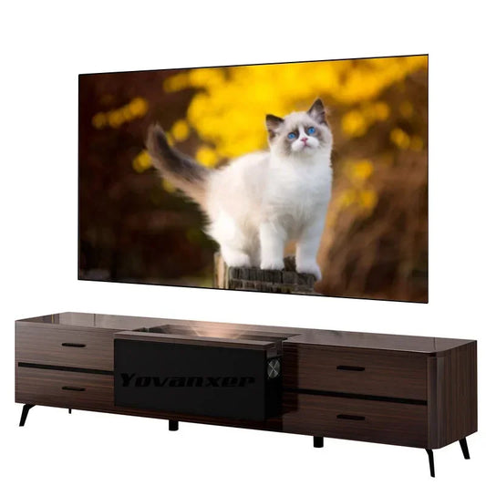 Home Usage Electric Smart Laser TV Cabinet For Benq, XIAOMI, EPSON, Formovie UST Projection 4K,UST Projector Cabinet