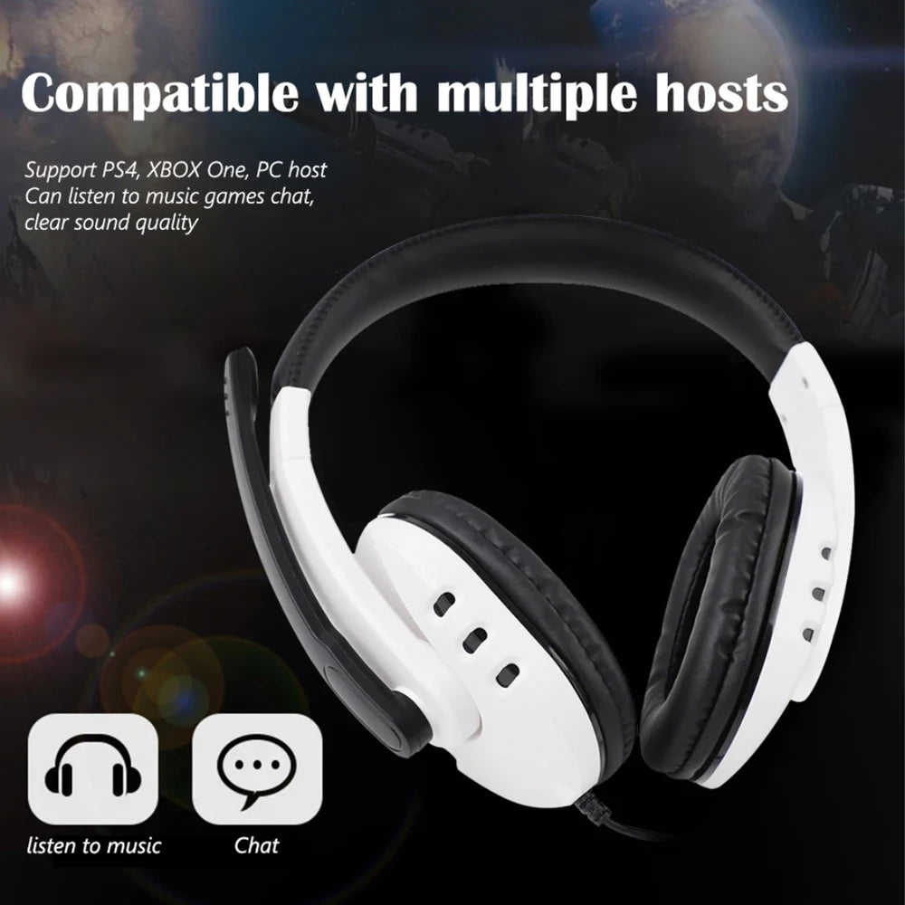 Wired headset 3.5mm head-mounted gaming headset with microphone for ps5/PS4/Switch/ONE/PC general laptop computer tablet