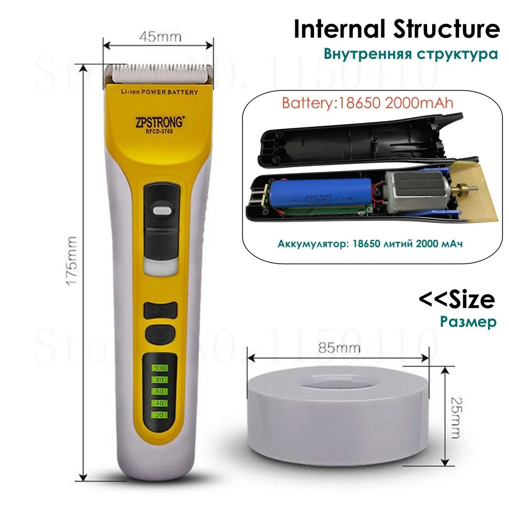 25w Professional Electric Hair Trimmer Rechargeable Hair Clipper Haircut Beard Trimmer Razor for Adult Men LED Display 220V/110V